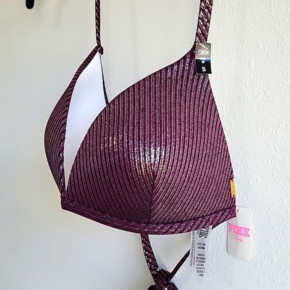 [*3 Items For $20 In Bundle*] NWT  bikini  top Victoria's Secret Pink Small - Picture 2 of 7